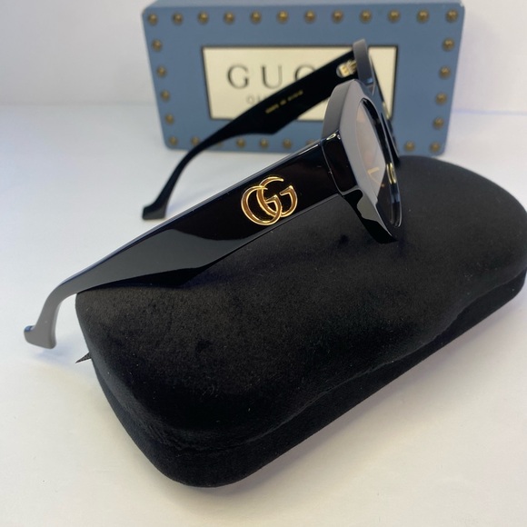 💯 - New Authentic GUCCI original GG0957S 003 51-19 Black Brown Sunglasses - Picture 9 of 13
